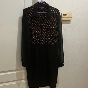 Forever 21 Black Dress with Red Accents Size 2X